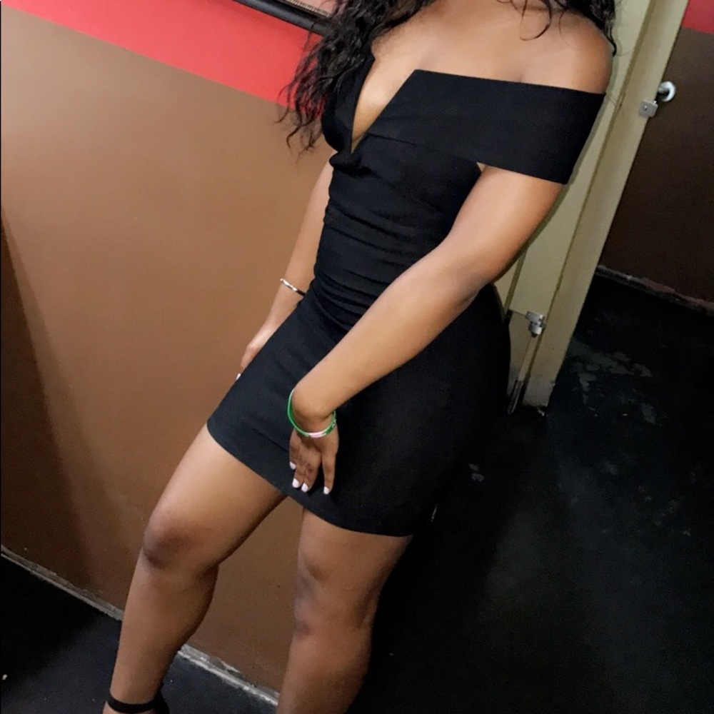 Little Black Off-The-Shoulder Dress